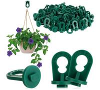 COM-FOUR® 100x Clips para Invernaderos, Soportes para Plantas Estables | Dispositivos para Colgar para Invernaderos y Jardines de Invierno