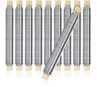 com-four® 10x Juego de Alambre para Envolver Flores - Alambre para Atar galvanizado - Envuelto en un Palo de Madera, Grosor 0,65 mm, 1000 g (Galvanizado - 10 Piezas)