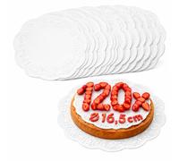com-four® 120x Base para pasteles, adornos para pasteles como base | platos pequeños de papel