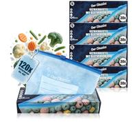 com-four® 120x bolsas de congelación 1 L, bolsas alimentarias | conservación de aroma y frescura de los alimentos