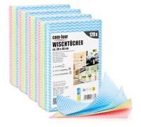 com-four® 120x Toallitas, Paños de Limpieza Reutilizables para Cocina | Baño y Hogar - Paños Multiusos en 3 Colores - Paño de Limpieza Lavable