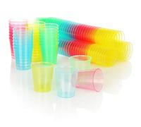 com-four® 120x Vasos de chupito reutilizables aptos para lavavajillas