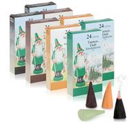 COM-FOUR® 192x Conos de Incienso, Conos perfumados en 4 Tonos navideños | Varitas de Incienso para Adviento y Navidad - Conos de Incienso Erzgebirge con Aroma navideño