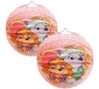 com-four® 2 farolillos Tipo Globo, faroles de Papel para otoño | linternas para desfile de San Martín - para Halloween - farol plegable