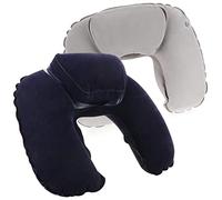 com-Four® 2X Almohadas Cervicales Hinchables | Suave almohada cervical hinchable, plegable para coche, tren y avión, compacta y fácil de guardar