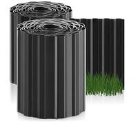 COM-FOUR® 2X Borde de césped 20 x 900 cm de plástico, Borde de Parterre | parterre de flores o como borde de corte - longitud ajustable individualmente