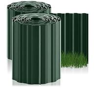 COM-FOUR® 2X Borde de césped 20 x 900 cm de plástico, Borde de Parterre | parterre de flores o como borde de corte - acabado de césped - longitud ajustable individualmente