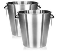 com-four® 2x Champagne Cooler, Cubo de enfriamiento para vino espumoso | vino y champán - Elegante enfriador de hielo para ocasiones especiales