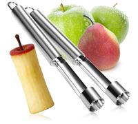 COM-FOUR® 2x Descorazonadores de manzana de acero inoxidable con asa | Para manzanas y más