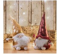 com-four® 2X Elfos navideños Premium para Decoraciones navideñas | figuras de invierno como artículos decorativos - lindos taburetes de esquina como decoración
