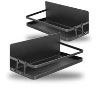 com-four® 2x Estante magnético para refrigerador, Estante colgante con 2 | Estante de cocina magnético para especias y compañía - capacidad de carga hasta 6 kg