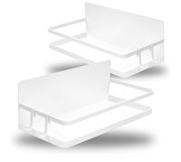 com-four® 2x Estante magnético para refrigerador, Estante colgante con 2 | Estante de cocina magnético para especias y compañía - capacidad de carga hasta 6 kg
