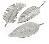 COM-FOUR® 3 Hojas Decorativas de Metal, Posavasos Decorativos para Velas | decoración moderna de la habitación