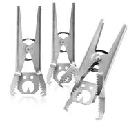 com-four® 3 trampas para Topos o roedores con Placa de Ajuste, Placas de Repuesto de Chapa galvanizada para el jardín (03 Piezas - alicates + Bandeja Cebo)