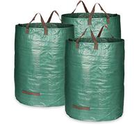 COM-FOUR® 3x Bolsas para Desechos de Jardín XL, Bolsa de Jardín Plegable | Contenedor Plegable Resistente a Roturas para Hojas - Desechos Verdes