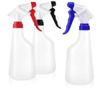 com-four® 3x botella de spray, Pulverizador de bomba resistente a | ácidos diluidos - disolventes - Boquilla ajustable de 600 ml