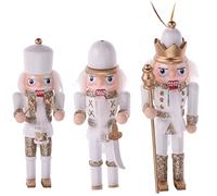 com-four® 3X Colgante Cascanueces, Colgante de árbol de Navidad con Forma | varios diseños - altura 12 cm