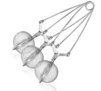 COM-FOUR® 3x Pinzas de té de acero inoxidable, Infusor en forma de bola | Coladores para té suelto - especias y hierbas