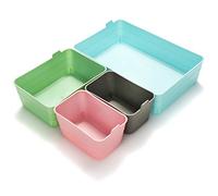 com-four® 4 piezas Juego de cajas de almacenamiento, Organizador | Caja de almacenamiento para cajón y estante