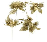 com-four® 4X arreglos Decorativos, ramitas como Grandes Decoraciones | hermosas decoraciones para habitaciones - también para coronas y arreglos florales.
