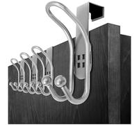 com-four® 4x Ganchos para Puertas, Percheros Dobles con protección | Percheros para Colgar sin Taladrar - Toallero y Portachaquetas