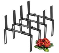 com-four® 4X Soporte para jardineras parapetos y barandillas de Balcones | Fijación metálica flexible para jardineras - Ajustable en 2 direcciones - Sin perforaciones