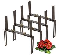 com-four® 4X Soportes para jardineras para parapetos y barandillas | Fijación metálica flexible para jardineras - Ajustable en 2 direcciones - Sin taladrar