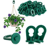 COM-FOUR® 50x Clips para Invernadero, Soportes para Plantas Estables | Dispositivos para Colgar para Invernaderos y Jardines de Invierno