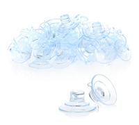 com-four® 60x Soporte de Ventosa para Luces de Colores | Ventosas con abertura en transparente - Soporte con ventosa para decoración en Navidad