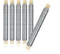 com-four® 6X Juego de Alambre para Envolver Flores, Alambre para Atar | Envuelto en un palo de madera - grosor 0,65 mm - 600 g