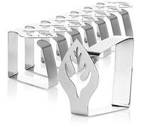 com-four® 8X Clips para Manteles Premium de Acero Inoxidable | Soportes para Telas para mantelería - Clips para Mesa para Interior y Exterior - Clips metálicos
