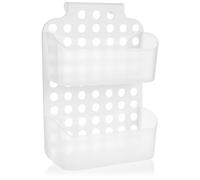 com-four® Cesta de ducha con 2 compartimentos, Soporte para gel de ducha | Cestas colgantes regulables en altura
