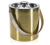 com-four®: Cubitera de acero inoxidable. Contenedor de hielo en cubos de doble pared con tapa y asa. Ideal para enfriar champán y vino. También sirve como recipiente refrigerante para frutas, verduras