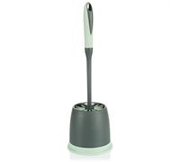COM-FOUR® Escobilla de baño, Escobilla de baño con Soporte | Juego de inodoro - Escobilla de plástico para baño y aseo de invitados - Escobilla de limpieza con soporte