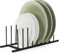com-four® Estante escurreplatos para vajilla - Soporte para platos de metal - Escurreplatos estable - Organizador moderno para la cocina - Secador de vajilla elegante - Soporte para ollas y tapas