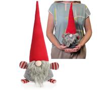com-four® Gnomo de Navidad 40 cm con Arena, Decoración Festiva | Figura de 1,4 kg para Adviento y época navideña - tope de puerta decorativo para hogar y oficina
