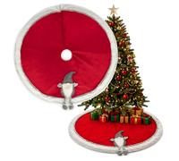 COM-FOUR® Manta de árbol de Navidad Premium para Proteger contra | manta de árbol de Navidad redonda para el árbol de Navidad - base con elfos navideños