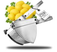 COM-FOUR® Prensa para patatas de acero inoxidable, apta para lavavajillas | prensa para spaetzle - prensa para helado de espaguetis - triturador de patatas