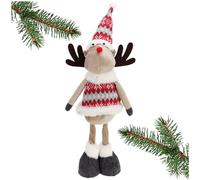 com-four® Reno navideño Premium, Figura de Alce de Invierno como Soporte | linda decoración navideña como decoración de la habitación - figura independiente sobre zancos