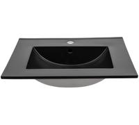 Comad Lava lavabo 81x46 cm rectangular para mueble negro mate UM-LAVA BLACK 80 DP