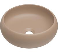 Comad | Mesa de lavabo - Acabado mate color cappuccino - 36x12 cm - Redonda - Para lavabo
