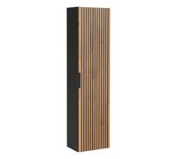 Comad Xilo szafka 35x25x140 cm boczna wisząca czarna-szara-dąb XILO BLACK WOTAN 80-01-D-1D