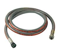 COMAP Manguera de gas butano/propano de acero inoxidable, 1 m, validez ilimitada, conexión atornillada, S651121