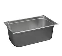 Comas Bandeja Gastronorm GN 1/1, 530 x 325 mm, acero inoxidable, borde plano, apilable, resistente - recipiente de almacenamiento para horno - Banco de refrigeración, profesional, catering, plata (H20