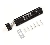 Combinación Cierre Tornillo, Cinc + Acero Inoxidable Clavija, 4-Dial Combinación Corredizo Perno Cerradura Seguridad Combinación Tornillo Antirrobo Seguro Contraseña Cerradura con Montaje Accesorios