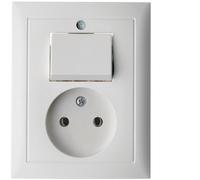 Combinación de enchufe e interruptor Hager Berker S.1 Blanco Polar - 6143668989