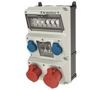 Combinación de enchufes Mennekes 930009 AMAXX: 2 enchufes CEE 16A/32A 5P y 2 enchufes Schuko