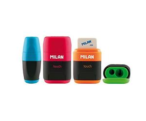 COMBINACION DE Goma Y SACAPUNTAS Compact Touch DÚO MILÁN Colores Surtidos
