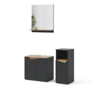 Combinación De Muebles De Baño Marelle 3 Piezas, Con Armario Midi Vicco