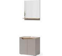 Combinación de muebles de baño Vicco Marelle Gris/Roble artesanal 2 piezas, Model 47696